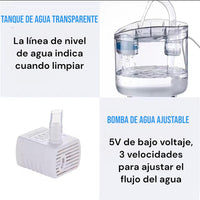 Fuente de agua automática para gatos y mascotas - colores